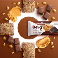 Thumbnail for Berg Bar Peanut Butter Dark Chocolate - Plant Protein Crunch - Box of 8 - Berg Bites - Clean Energy