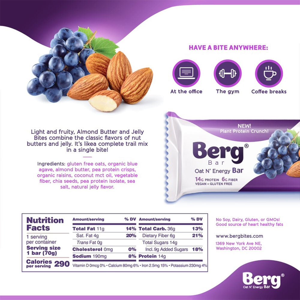 Berg Bars - Box of 8 - Berg Bites - Clean Energy