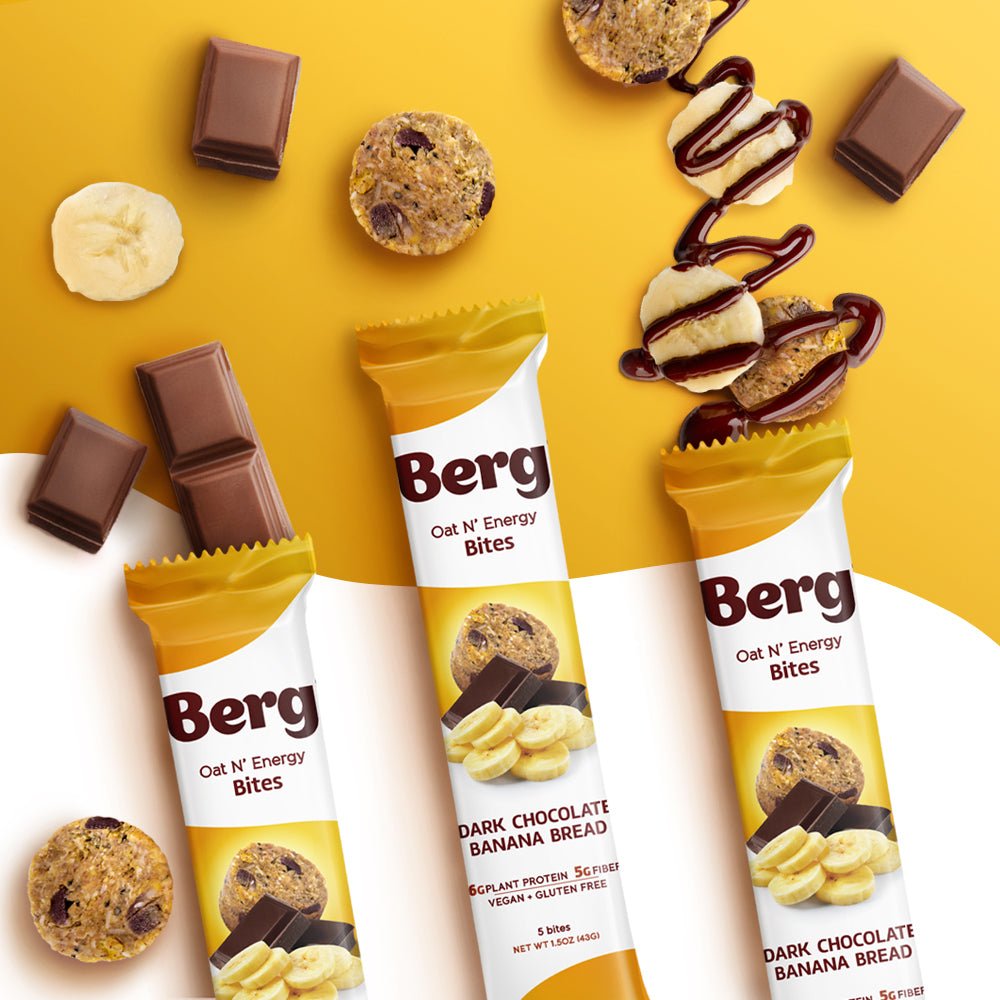 Berg Bites Dark Chocolate Banana Bread - Box of 8 - Berg Bites - Clean Energy