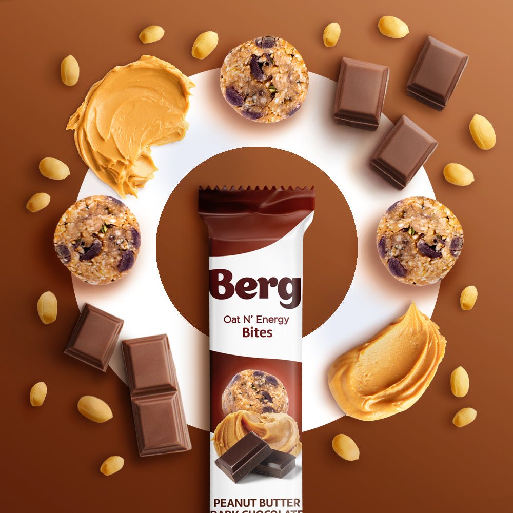 Berg Bites Peanut Butter Dark Chocolate - Box of 8 - Berg Bites - Clean Energy
