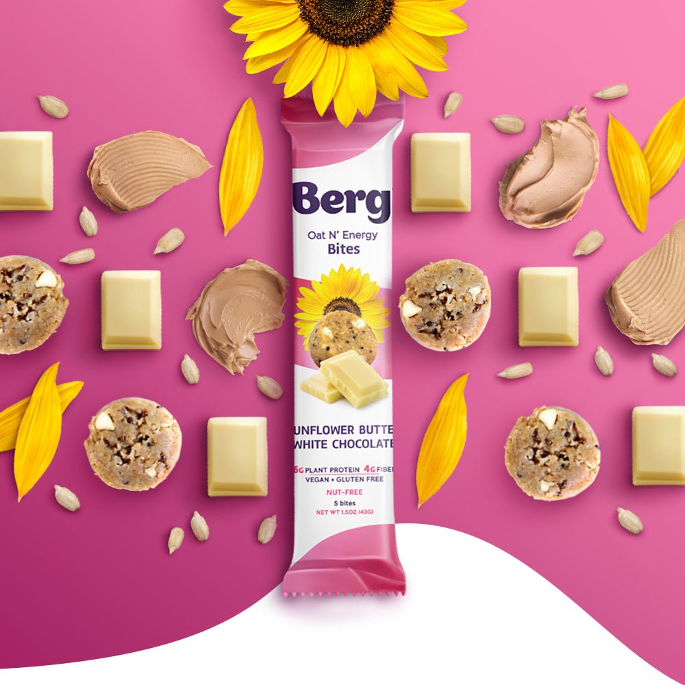 Berg Bites Sunflower Butter White Chocolate - Box of 8 - Berg Bites - Clean Energy