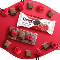 Thumbnail for Berg Bar Raspberry Dark Chocolate - Plant Protein Crunch - Box of 8 - Berg Bites - Clean Energy