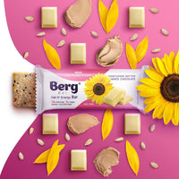 Thumbnail for Berg Bar Sunflower Butter White Chocolate - Plant Protein Crunch - Box of 8 - Berg Bites - Clean Energy