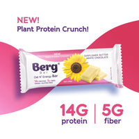 Thumbnail for Berg Bar Sunflower Butter White Chocolate - Plant Protein Crunch - Box of 8 - Berg Bites - Clean Energy