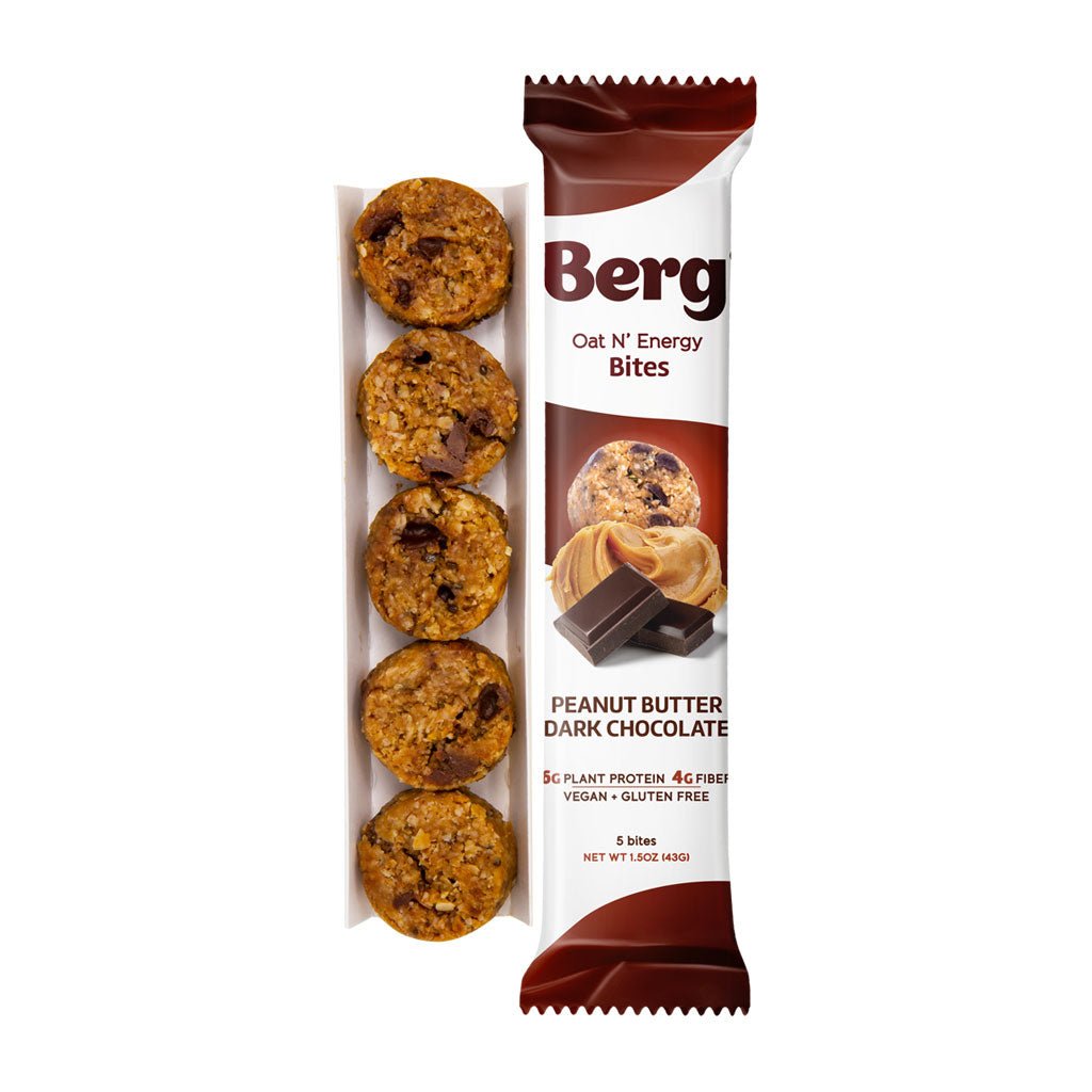 Berg Bites Peanut Butter Dark Chocolate - Box of 8 - Berg Bites - Clean Energy