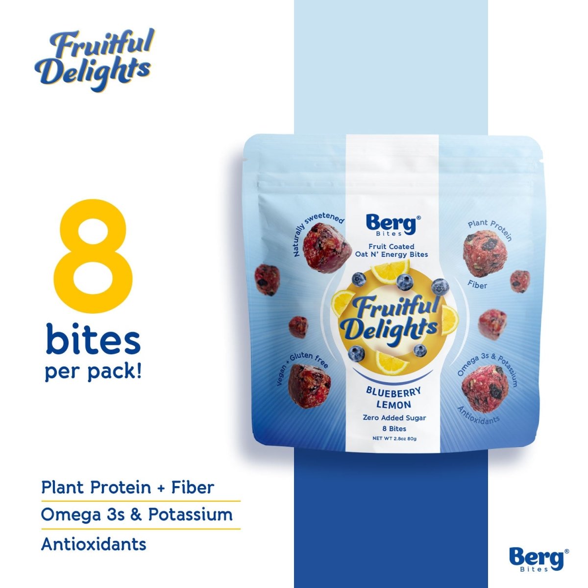 Fruitful Delights - Blueberry Lemon - Berg Bites - Clean Energy