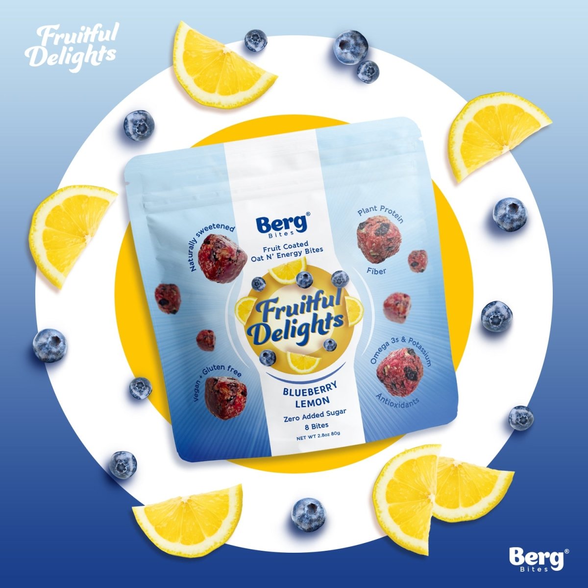 Fruitful Delights - Blueberry Lemon - Berg Bites - Clean Energy