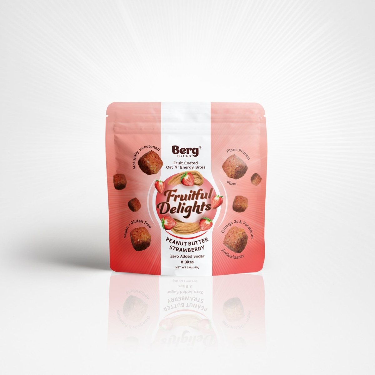 Fruitful Delights - Strawberry Peanut Butter - Berg Bites - Clean Energy
