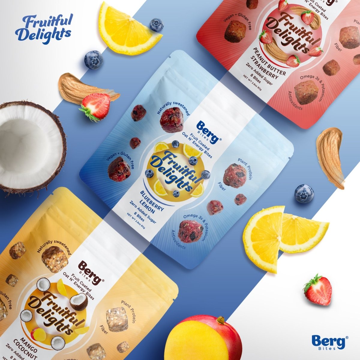 Fruitful Delights - Variety 3 Pack - Berg Bites - Clean Energy
