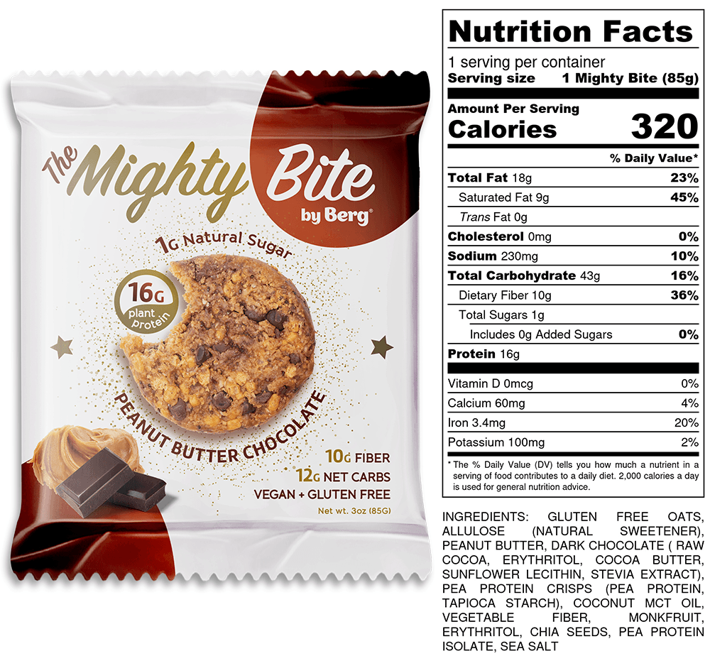 Mighty Bite - Peanut Butter Chocolate - Berg Bites - Clean Energy